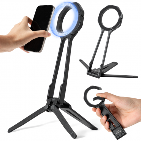 Fotopro SY-367 - mini statyw do smartfona z karabińczykiem